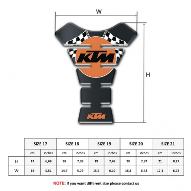 KTM Tank Guard Pads Graphite Base and Orange Round Logo