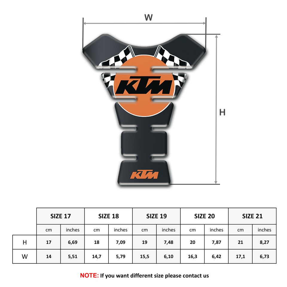 KTM Tank Guard Pads Graphite Base and Orange Round Logo | Tank ...