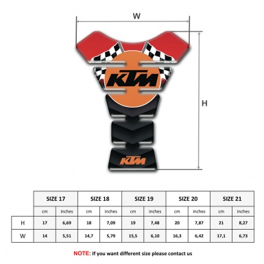 KTM Tank Fuse Black Red Warp and Racing Logo