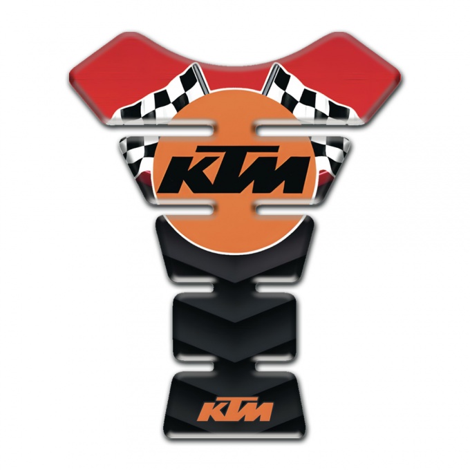 KTM Tank Fuse Black Red Warp and Racing Logo