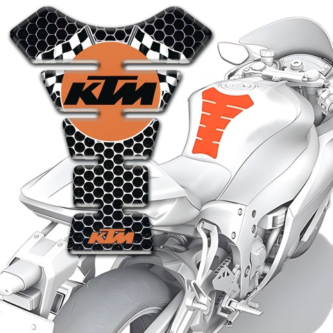 KTM Tank Fuse Perforated Steel Base with Round Logo Style 