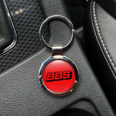 BBS Key Holder Metal Red Black Classic Logo Edition