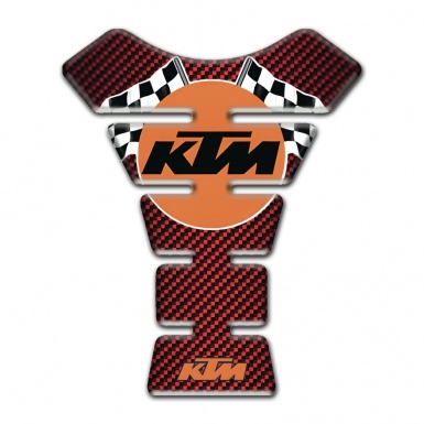 KTM Tank Protector Red Carbon Style