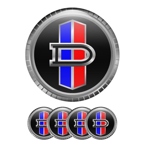 Datsun Sticker Wheel Center Hub Badge Red And Blue Line 