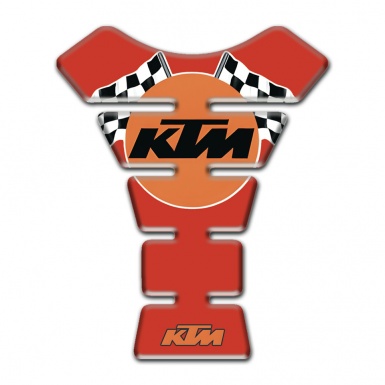 KTM Tank Fuse Red Base Racing Flags Logo