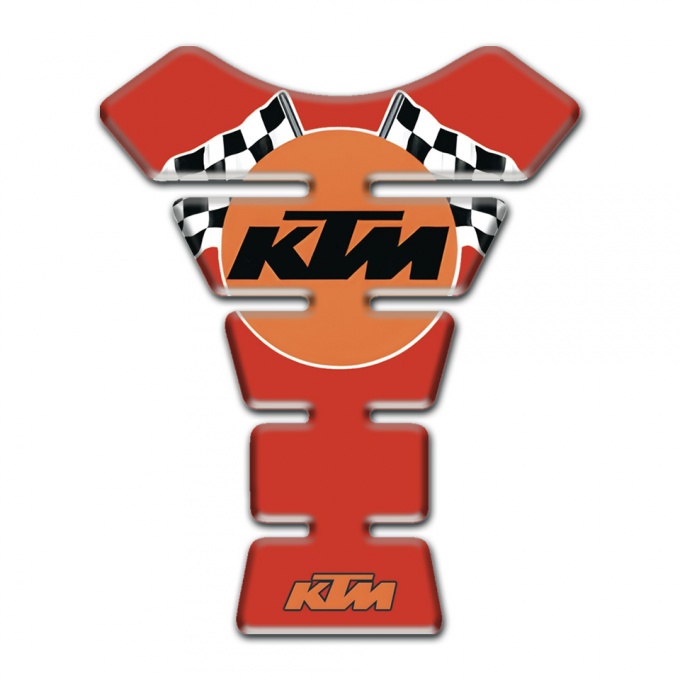 KTM Tank Fuse Red Base Racing Flags Logo