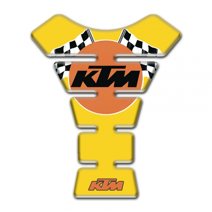 KTM Tank Pad Motorbike Yellow Base racing Logo