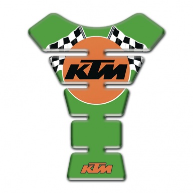 KTM Tank Protector Green Base Racing Flags Logo