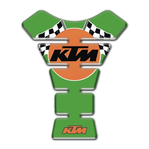 KTM Tank Protector Green Base Racing Flags Logo 