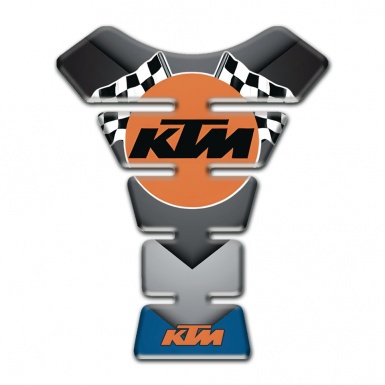 KTM Tank Pad Protector Gray Blue V Shape Details base Racing Logo 
