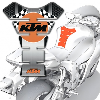 KTM Tank Fuse Metal Central Panel Base Racing Logo 