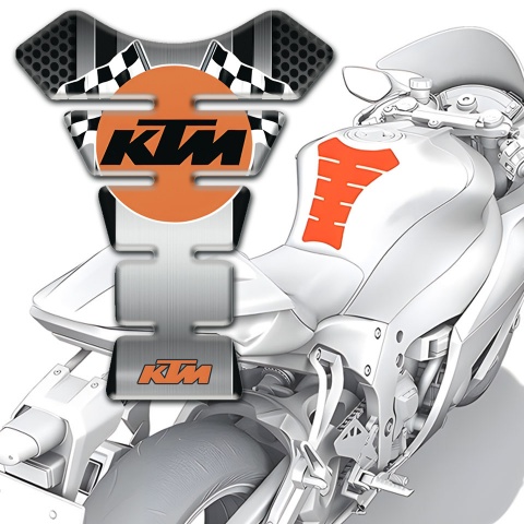 KTM Tank Fuse Metal Central Panel Base Racing Logo 