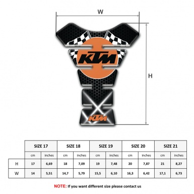 KTM Tank Fuse Crossed Lights base and Racing Flags Logo 