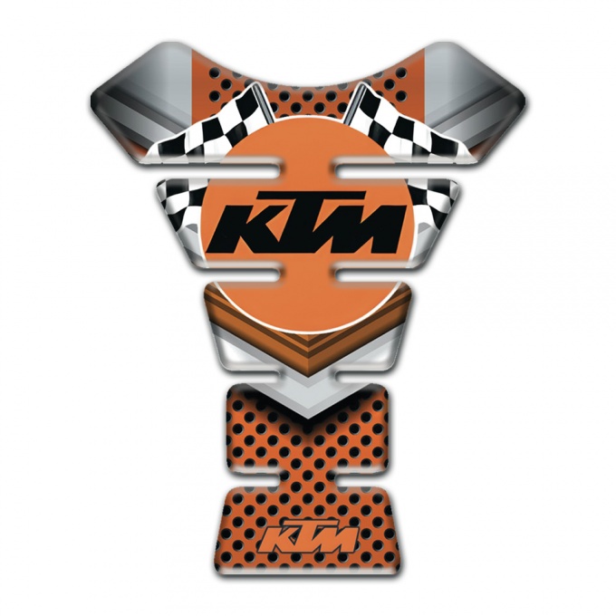 KTM Tank Fuse Copper Gray Base Racing Logo Style 