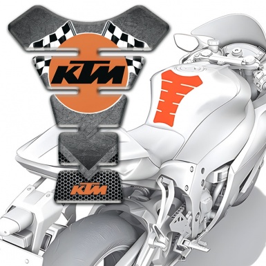 KTM Tank Protector Scratched stone Base Racing Logo Style 