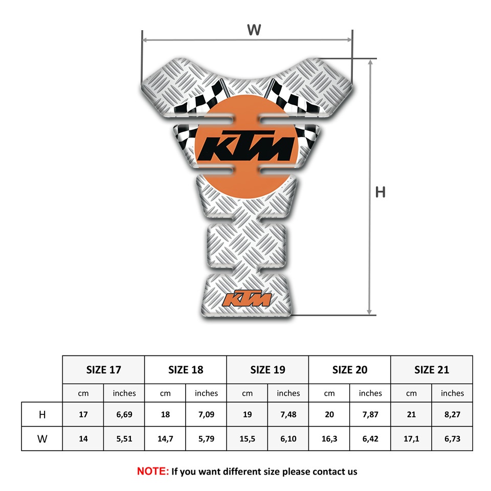 KTM Tank Pad Motorbike Crossed Patterns Base Racing Flags Logo | Tank ...