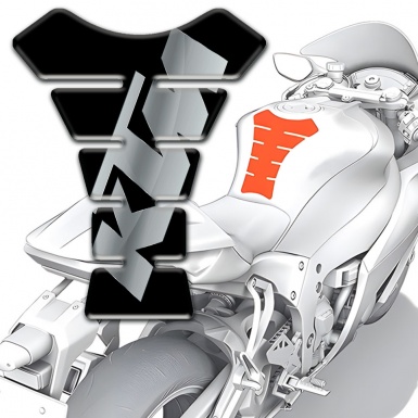 KTM Tank Pad Protector Black with Gray Logo 