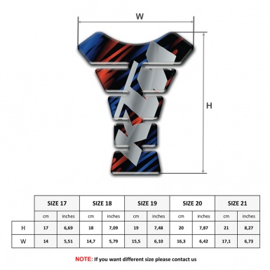 KTM Tank Protector Black with Blue Red patterns Base and Gray Logo 