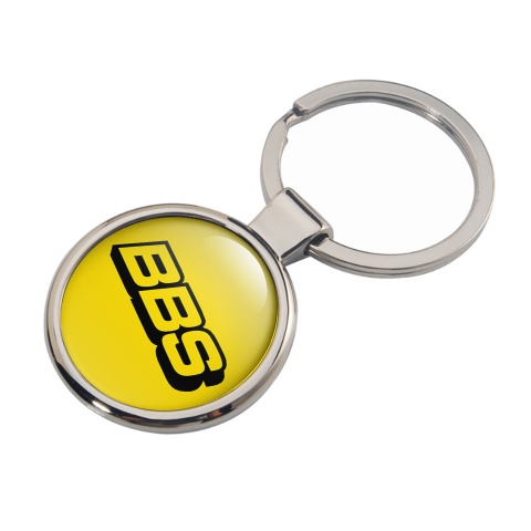 BBS Key Fob Metal Yellow Black Classic Logo Edition