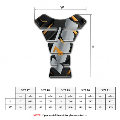 KTM Tank Pad Protector Black Yellow Background and Gray Logo Design 