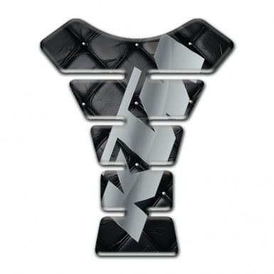 KTM Tank Fuse Black Leather Gray Logo Design 