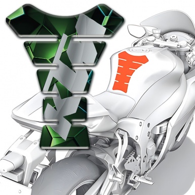 KTM Tank Pad Motorbike Green Diamond Gray Logo 