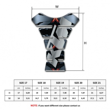 KTM Tank Guard Pads Torn Effect with Gray logo 