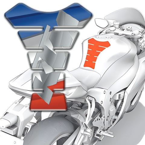 KTM Tank Pad Protector Colorful Base Gray Logo 