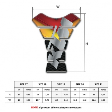 KTM Tank Protector Fire Colors Base Gray Logo Style 