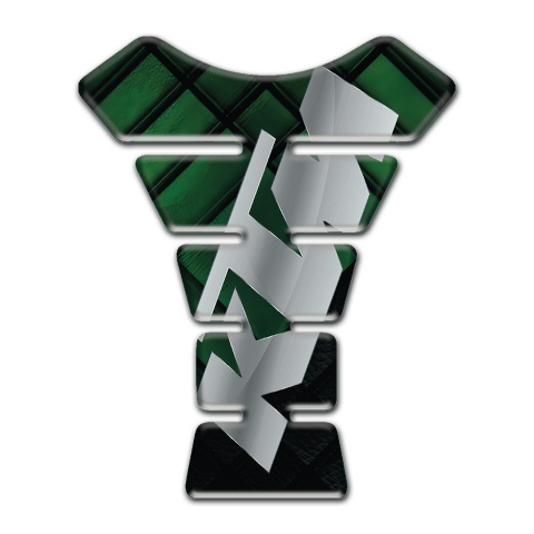 KTM Tank Guard Pads Dark Green Parts Base and Gray Logo 