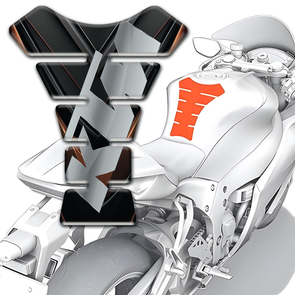 KTM Tank Pad Protector Black Brown Base Gray Logo | Tank Protectors ...