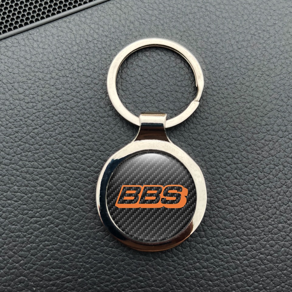 BBS Keychain Metal Dark Carbon Orange Logo Model | Keychains ...