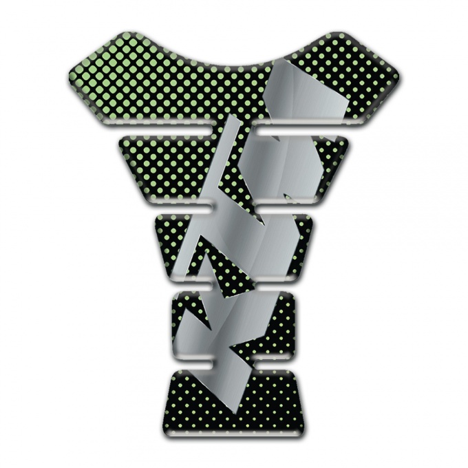 KTM Tank Guard Pads Green Dots Base Gray Logo 