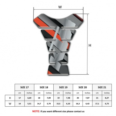 KTM Tank Guard Pads Stylish Logo Diagonal Gray Orange Decoration Base 