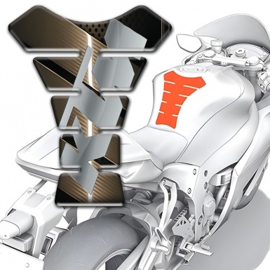 KTM Tank Pad Protector Bronze Base with Gray Logo 