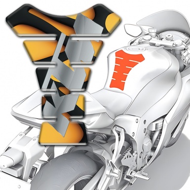 KTM Tank Pad Protector Motorcycle Mdel with Gray Logo Print 