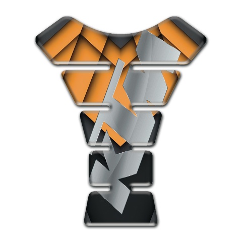 KTM Tank Pad Motorbike Orange Parts Base Design and Gray Logo 