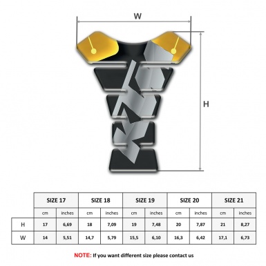 KTM Tank Protector Yellow Black Print with Stylish Gray Logo