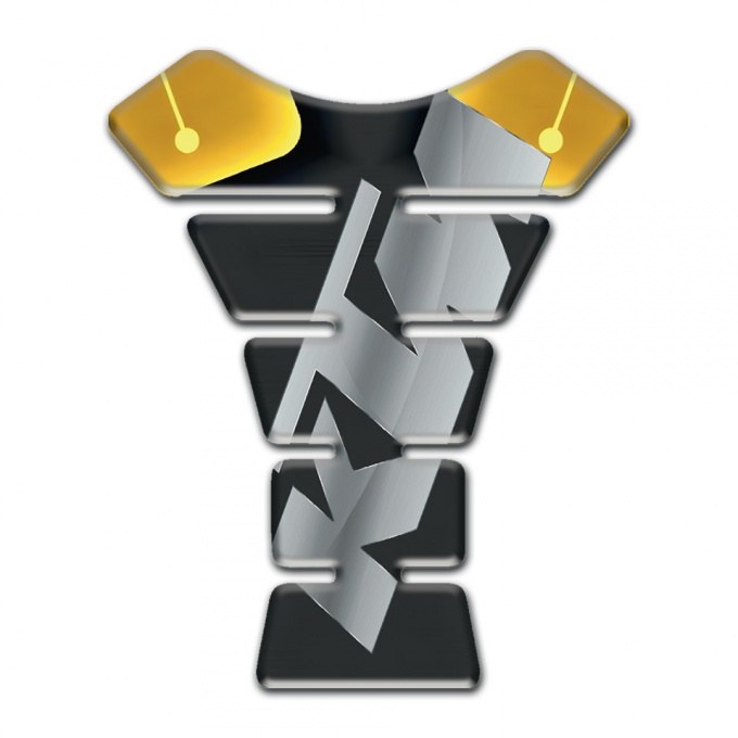 KTM Tank Protector Yellow Black Print with Stylish Gray Logo