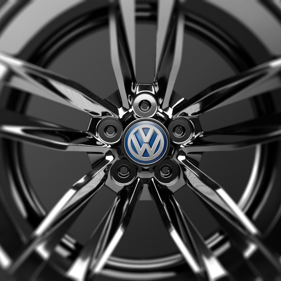 VW Volkswagen Center Hub Dome Stickers 3D Modern | Wheel Emblems ...