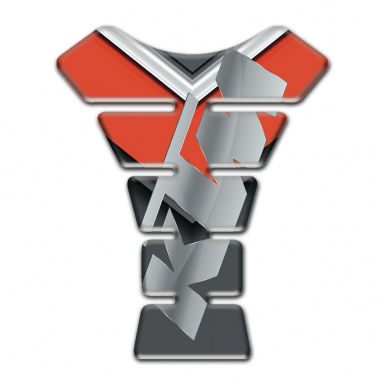 KTM Tank Pad Motorbike Red Gray Base and Gray Logo 