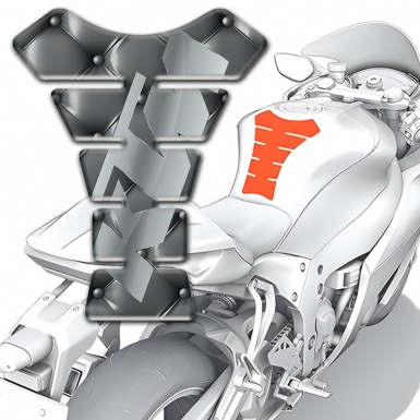 KTM Tank Pad Protector Gray Leather Base Stylish Logo 