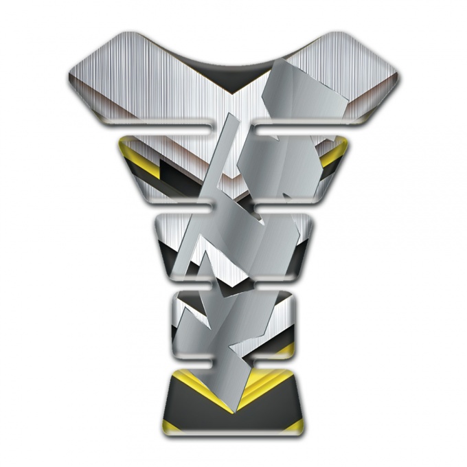 KTM Tank Guard Pads Silver Yellow Decoration Gray Logo 