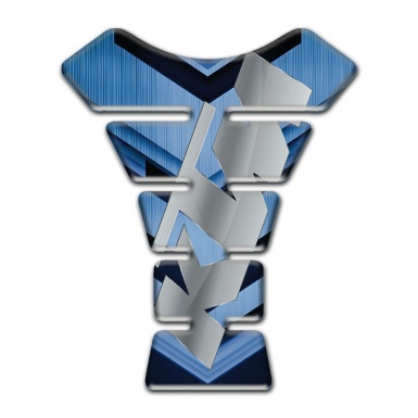 KTM Tank Pad Motorbike Dark and Light Blue Base and Gray Logo 