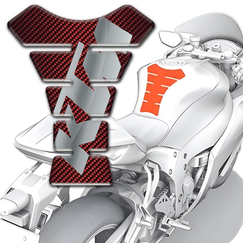 KTM Tank Protector Model with Red Carbon Design 