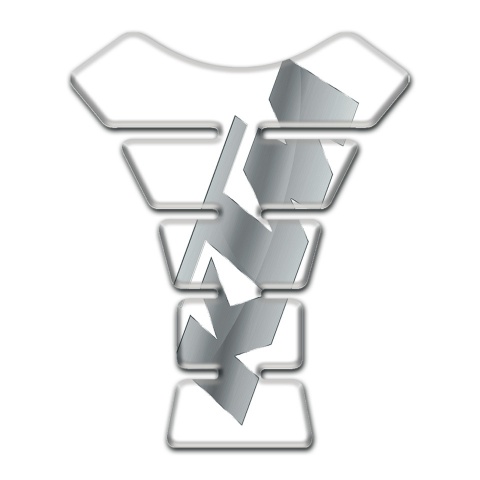 KTM Tank Protector White Base Gray Logo 