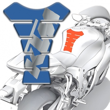 KTM Tank Guard Pads Blue Base Gray Logo