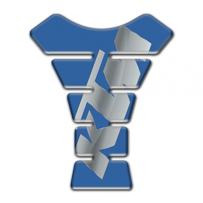 KTM Tank Guard Pads Blue Base Gray Logo