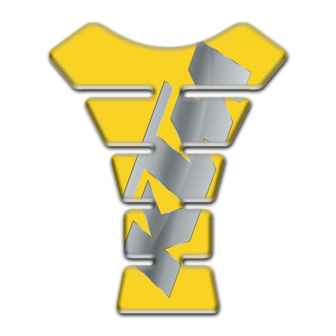 KTM Tank Fuse Yellow Base Gray Logo 