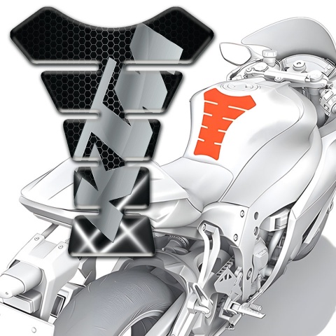 KTM Tank Pad Protector Crossed Lights Base and Gray logo 